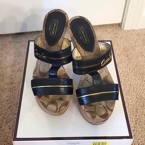 Coach T-Strap Mules 6 1/2